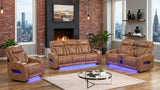 Skyline Brown 3-Piece Power Reclining Living Room Set by New Era Innovations at Eve Furniture