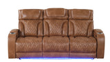 Skyline Brown 3-Piece Power Reclining Living Room Set by New Era Innovations at Eve Furniture