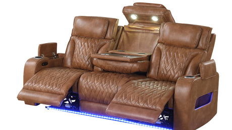Skyline Brown 3-Piece Power Reclining Living Room Set by New Era Innovations at Eve Furniture
