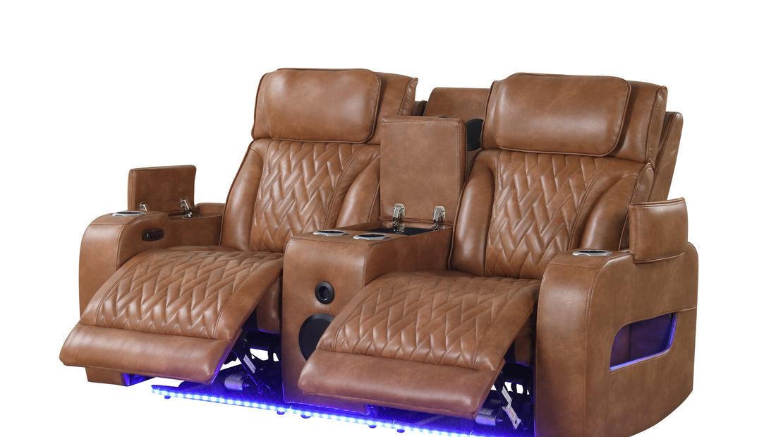 Skyline Brown 3-Piece Power Reclining Living Room Set by New Era Innovations at Eve Furniture