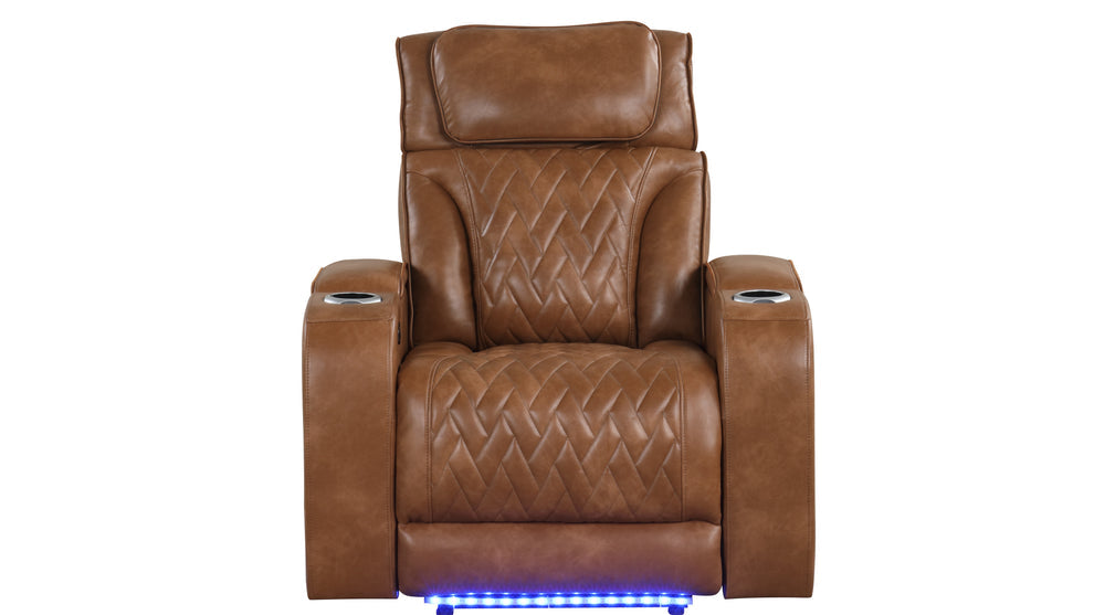 Skyline Brown 3-Piece Power Reclining Living Room Set by New Era Innovations at Eve Furniture