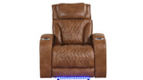 Skyline Brown 3-Piece Power Reclining Living Room Set by New Era Innovations at Eve Furniture