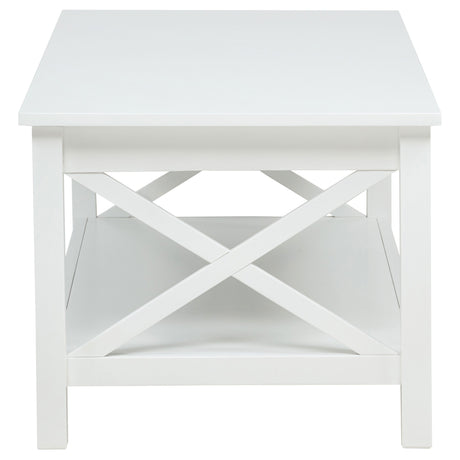 Skyview White 3-piece Rectangular Lift Top Coffee Table Set by Coaster at Eve Furniture