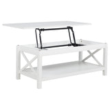 Skyview White 3-piece Rectangular Lift Top Coffee Table Set by Coaster at Eve Furniture