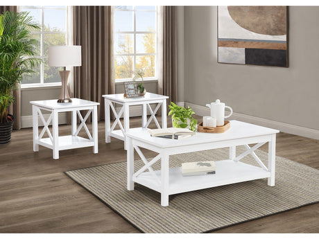 Skyview White 3-piece Rectangular Lift Top Coffee Table Set by Coaster at Eve Furniture