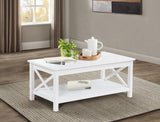 Skyview White 44-inch Rectangular Lift Top Coffee Table by Coaster at Eve Furniture