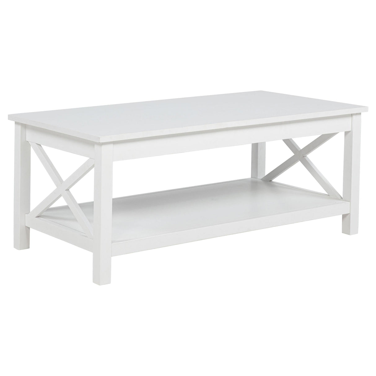 Skyview White 44-inch Rectangular Lift Top Coffee Table by Coaster at Eve Furniture