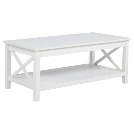 Skyview White 44-inch Rectangular Lift Top Coffee Table by Coaster at Eve Furniture