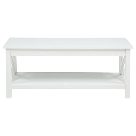 Skyview White 44-inch Rectangular Lift Top Coffee Table by Coaster at Eve Furniture