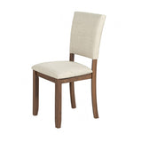 Oberto Walnut/Beige Side Chair (4/CTN)