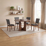 Oberto Walnut/Gray 5-Piece Dining Room Set