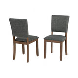Oberto Walnut/Gray Side Chair  (4/CTN)