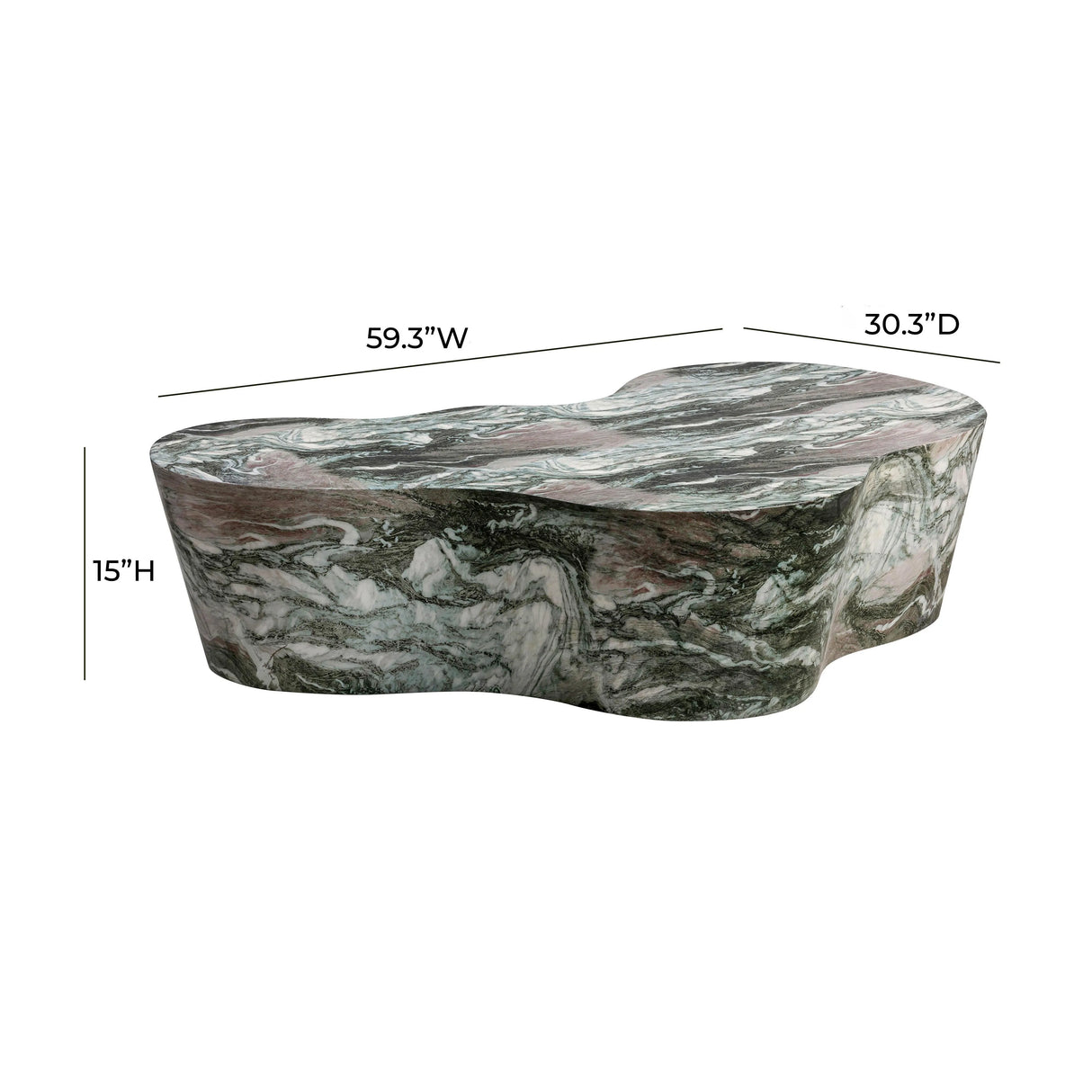 Slab Concrete Indoor / Outdoor Coffee Table by TOV Furniture at Eve Furniture