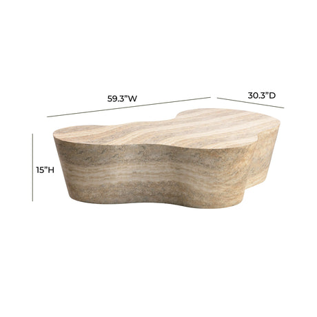 Slab Concrete Indoor / Outdoor Coffee Table by TOV Furniture at Eve Furniture
