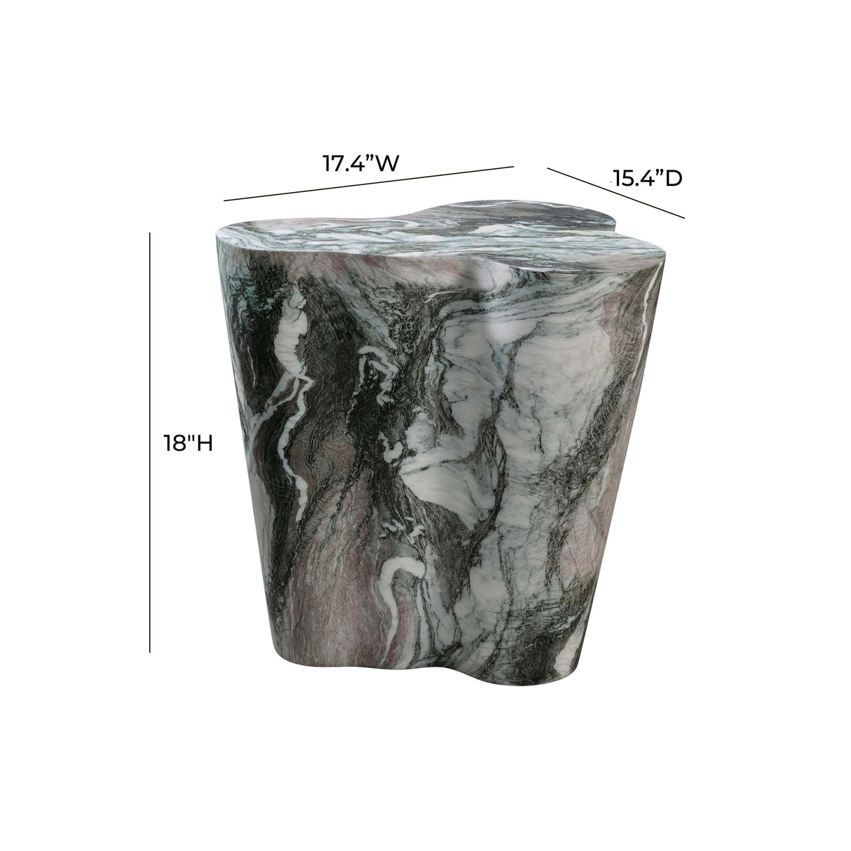 Slab Concrete Indoor / Outdoor Side Table by TOV Furniture at Eve Furniture