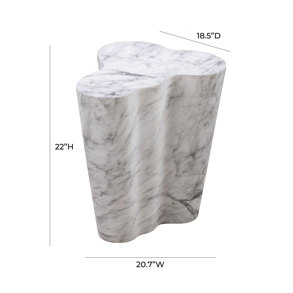 Slab Concrete Indoor / Outdoor Side Table by TOV Furniture at Eve Furniture