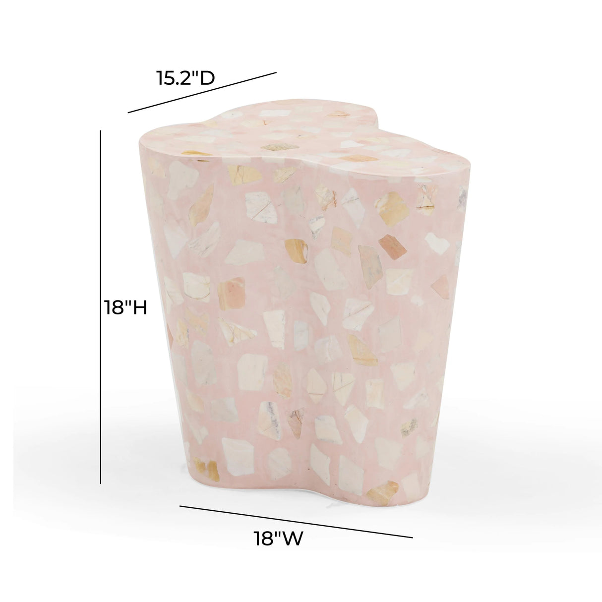 Slab Terrazzo Indoor/Outdoor Side Table by TOV Furniture at Eve Furniture