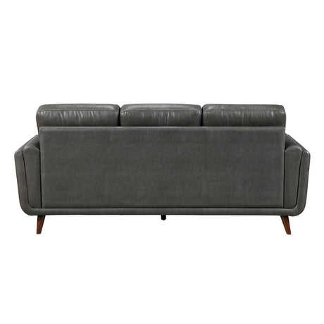 Slate Dark Gray Leather 2-Piece Living Room Set by Homelegance at Eve Furniture