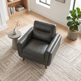 Slate Dark Gray Leather Chair by Homelegance at Eve Furniture