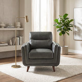 Slate Dark Gray Leather Chair by Homelegance at Eve Furniture