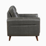 Slate Dark Gray Leather Chair by Homelegance at Eve Furniture