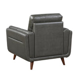 Slate Dark Gray Leather Chair by Homelegance at Eve Furniture