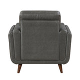 Slate Dark Gray Leather Chair by Homelegance at Eve Furniture
