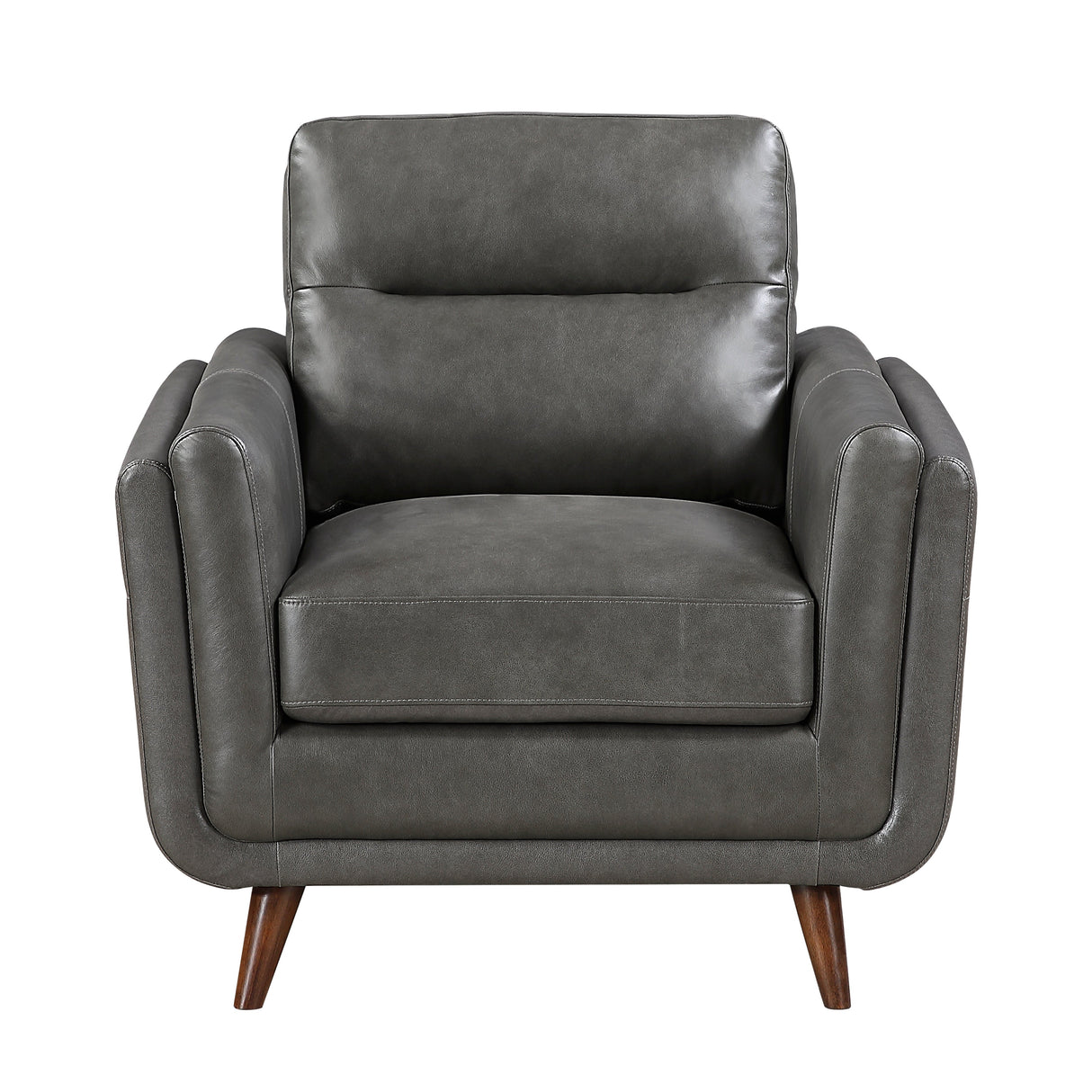 Slate Dark Gray Leather Chair by Homelegance at Eve Furniture