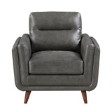 Slate Dark Gray Leather Chair by Homelegance at Eve Furniture