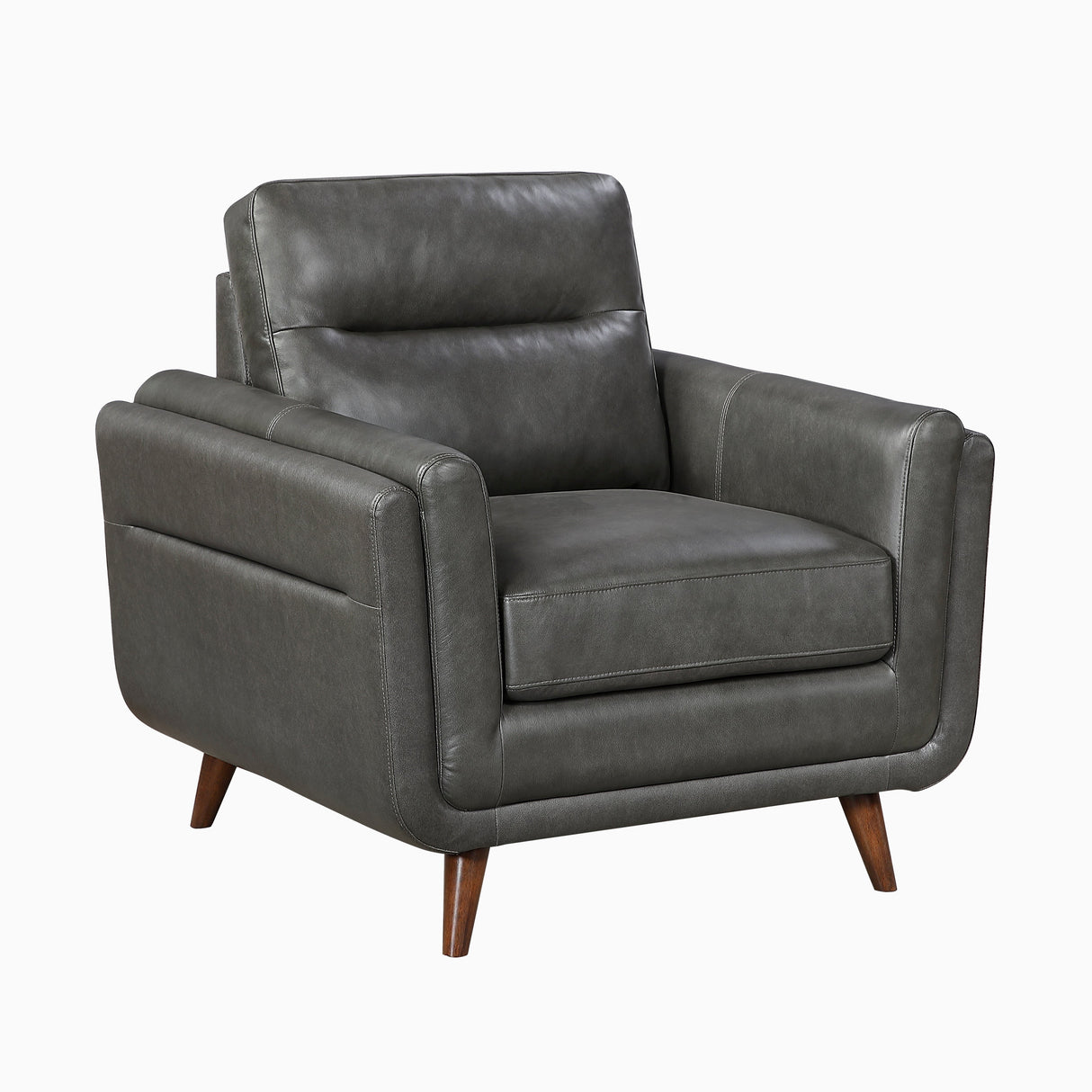 Slate Dark Gray Leather Chair by Homelegance at Eve Furniture