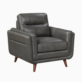 Slate Dark Gray Leather Chair by Homelegance at Eve Furniture