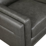 Slate Dark Gray Leather Loveseat by Homelegance at Eve Furniture