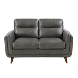 Slate Dark Gray Leather Sofa by Homelegance at Eve Furniture