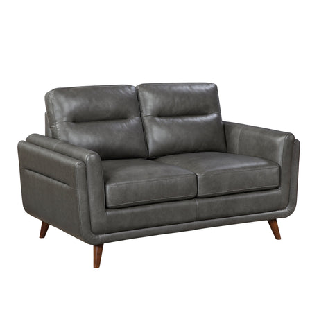 Slate Dark Gray Leather Sofa by Homelegance at Eve Furniture