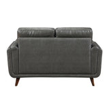 Slate Dark Gray Leather Sofa by Homelegance at Eve Furniture