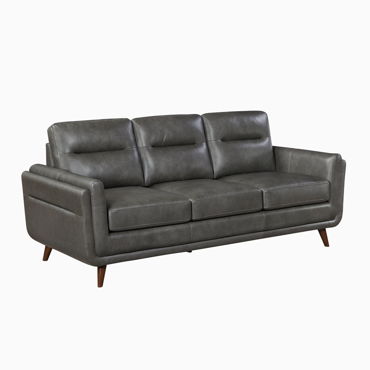 Slate Dark Gray Leather Sofa by Homelegance at Eve Furniture