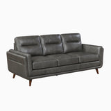 Slate Dark Gray Leather Sofa by Homelegance at Eve Furniture