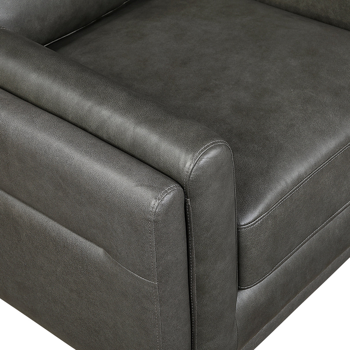 Slate Dark Gray Leather Sofa by Homelegance at Eve Furniture