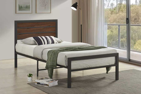 Slay Gray Metal Twin Platform Bed by Happy Homes at Eve Furniture