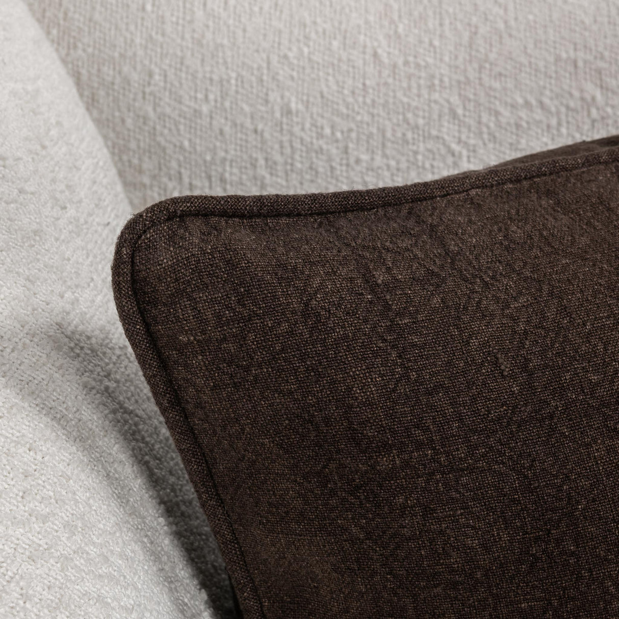 SLD Bedford Ganache Linen 22x22 Throw Pillow (Set of 2) by Classic Home at Eve Furniture