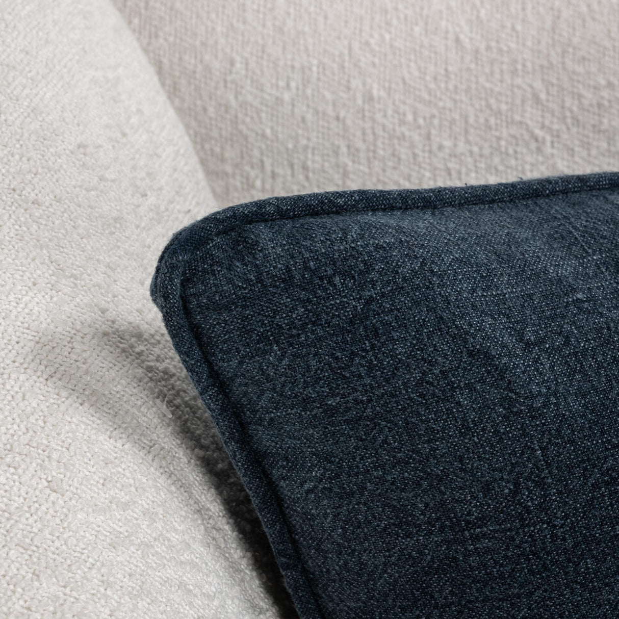 SLD Bedford Indigo Linen 22x22 Throw Pillow (Set of 2) by Classic Home at Eve Furniture