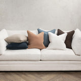 SLD Bedford Indigo Linen 22x22 Throw Pillow (Set of 2) by Classic Home at Eve Furniture