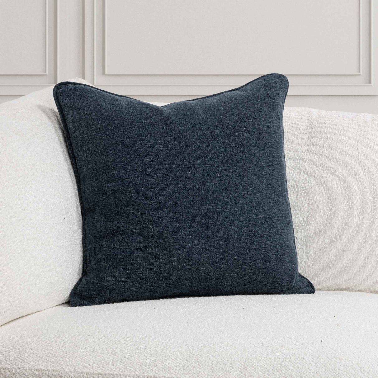 SLD Bedford Indigo Linen 22x22 Throw Pillow (Set of 2) by Classic Home at Eve Furniture