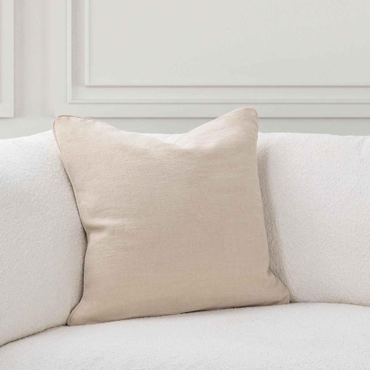 SLD Bedford Linen Oat 22x22 Throw Pillow (Set of 2) by Classic Home at Eve Furniture