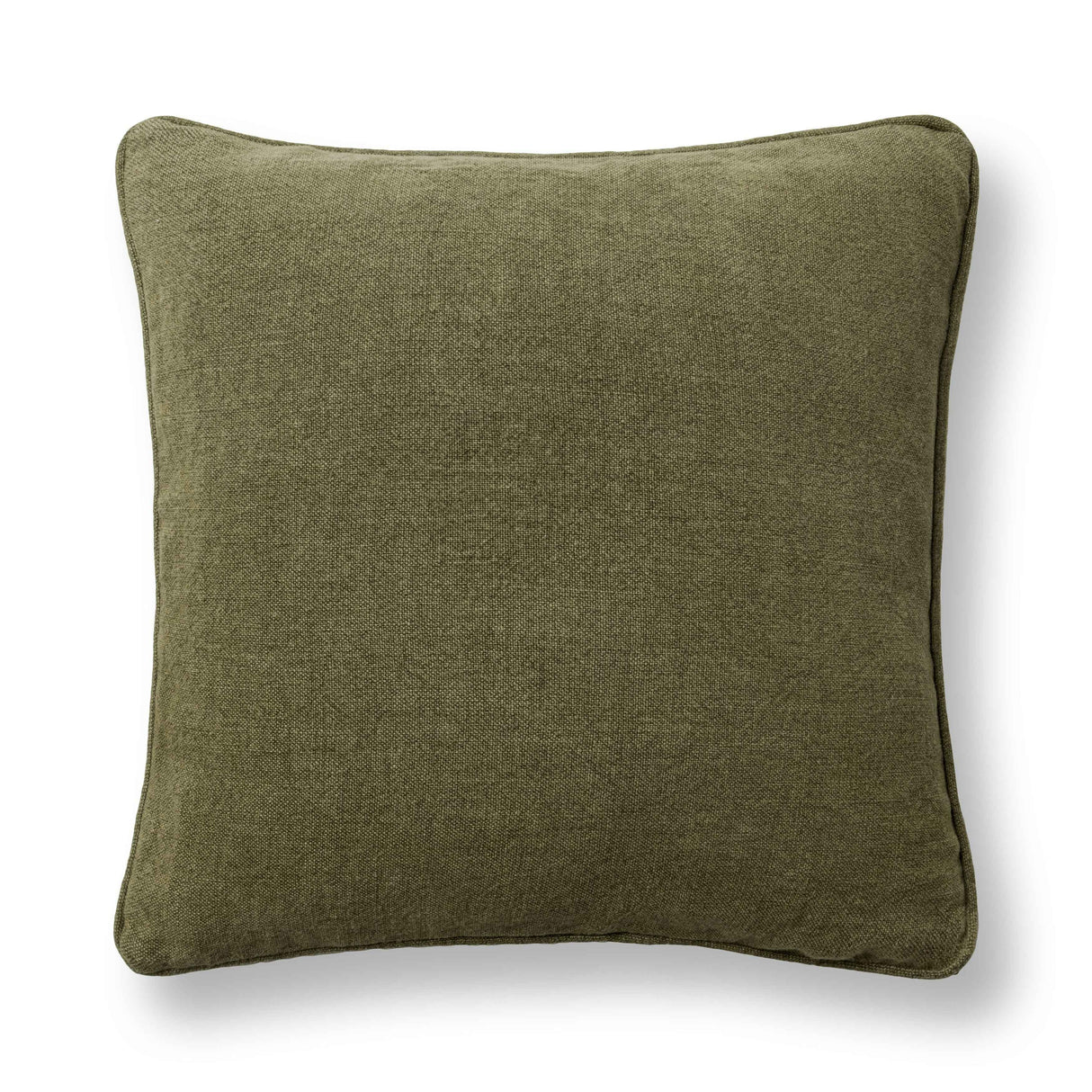 SLD Bedford Olive Green Linen 22x22 Throw Pillow (Set of 2) by Classic Home at Eve Furniture