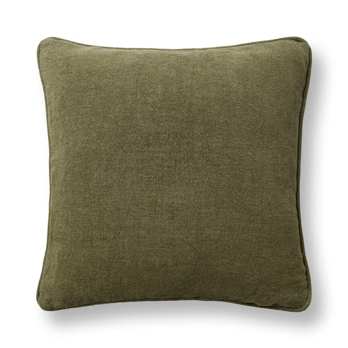 SLD Bedford Olive Green Linen 22x22 Throw Pillow (Set of 2) by Classic Home at Eve Furniture
