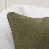 SLD Bedford Olive Green Linen 22x22 Throw Pillow (Set of 2) by Classic Home at Eve Furniture