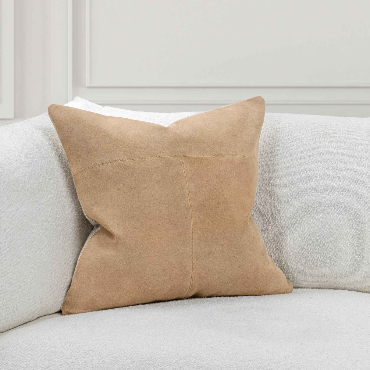 SLD Clemson Brown Suede Biscotti 22x22 Throw Pillow (Set of 2) by Classic Home at Eve Furniture