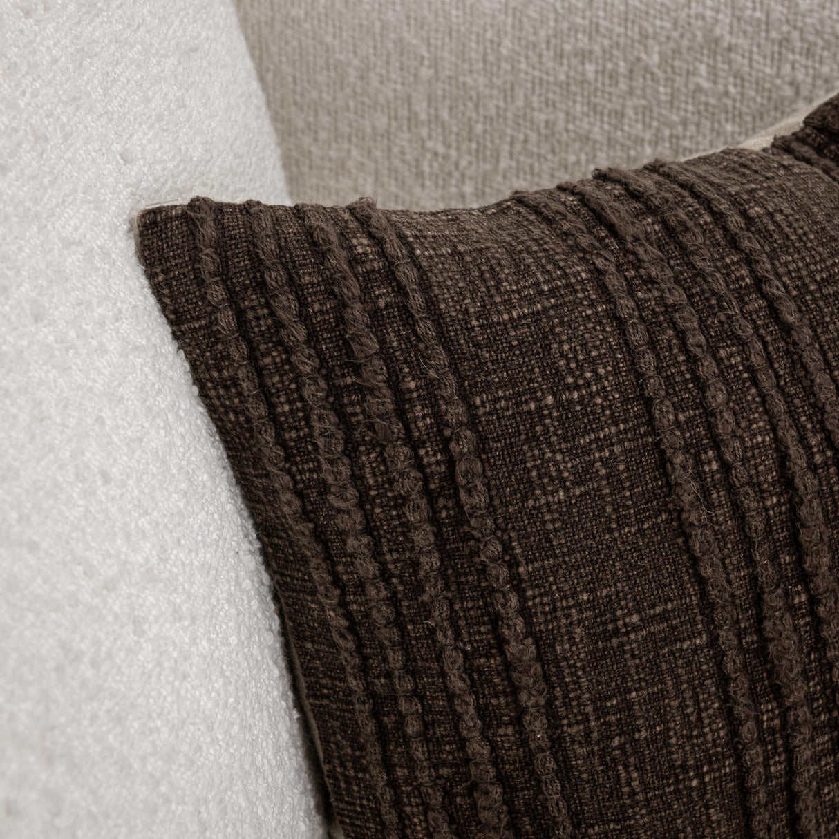 SLD Gratitude Ganache Brown Multiple Sizes Throw Pillow (Set of 2) by Classic Home at Eve Furniture