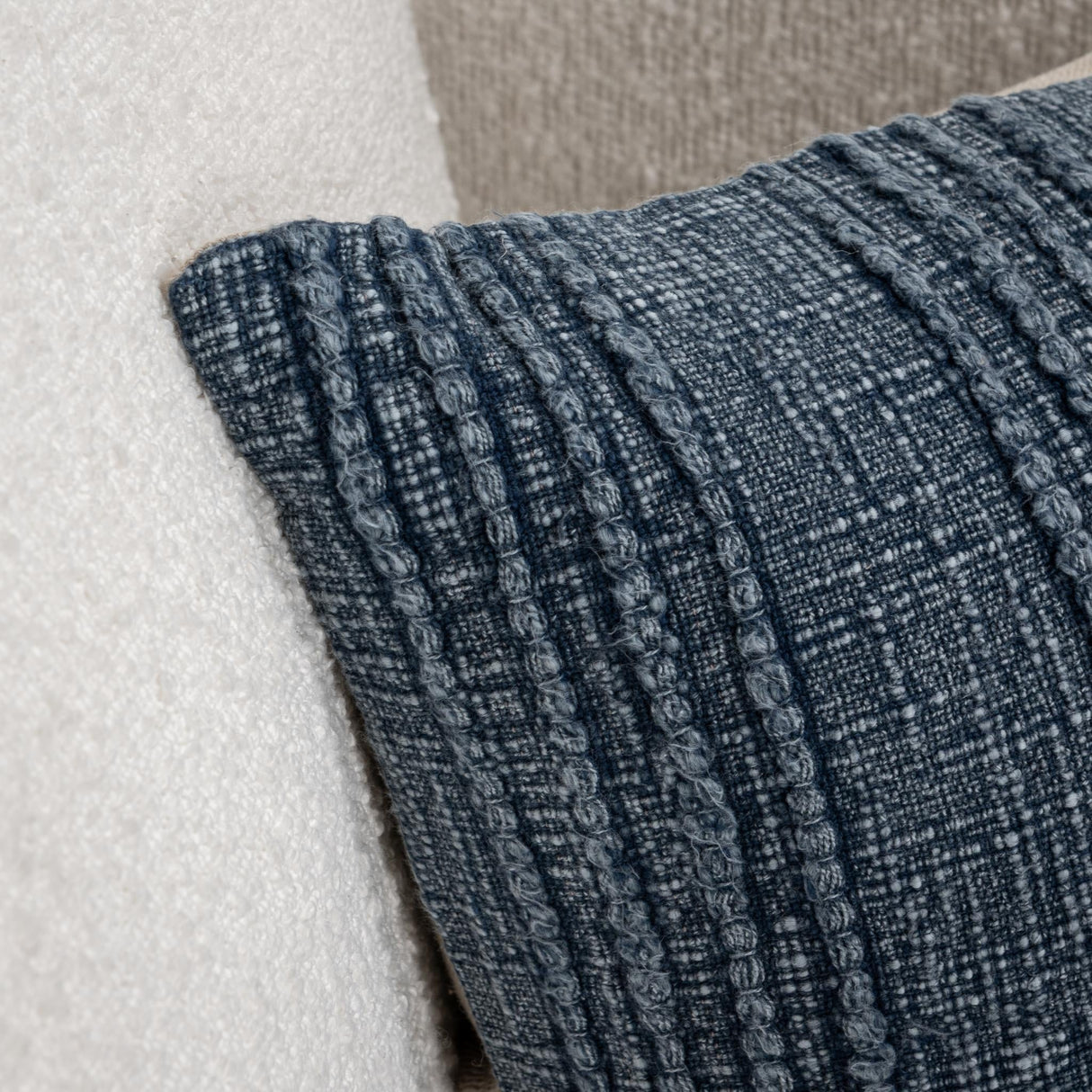 SLD Gratitude Navy Blue Multiple Sizes Throw Pillow (Set of 2) by Classic Home at Eve Furniture